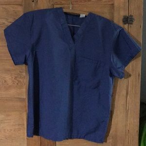 NAVY BLUE SCRUB TOP SZ SMALL